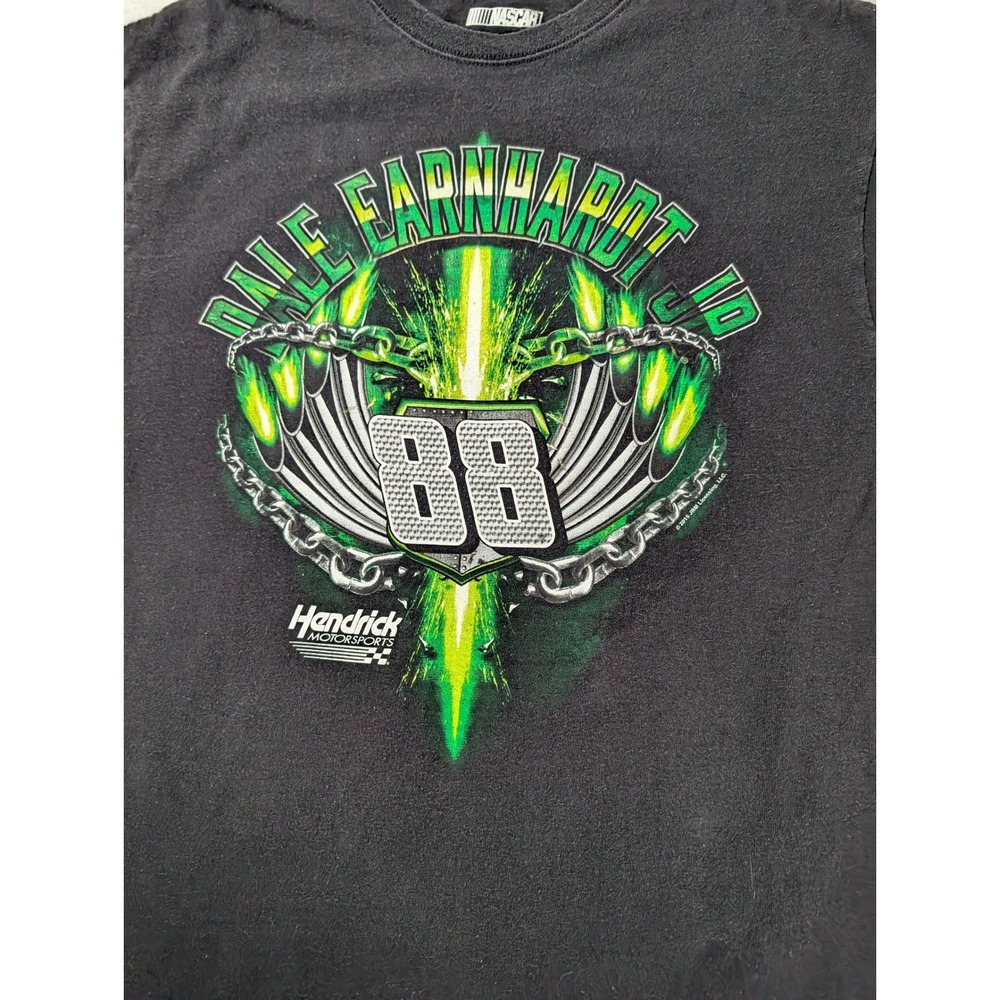 NASCAR Dale Earnhardt Jr 88 Hendrick Motorsports T-Shirt Mens Large Black Green - Picture 2 of 4